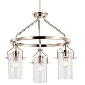 Kichler 52377pn 52377 Everett 3 Light 23 Inch W Ring Chandelier - Nickel