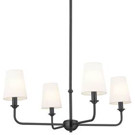 52520bk Kichler 52520 Pallas 4 Light 25 Inch W Chandelier - Black
