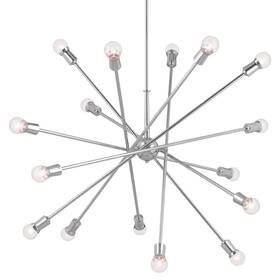 52537ch Kichler 52537 Armstrong 16 Light 63 Inch W Sputnik Chandelier - Chrome