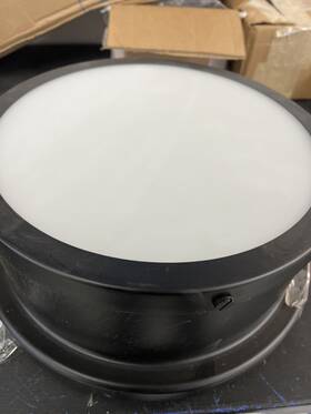 52540bk Kichler Serca 2 Light 14 Inch Flush Mount Ceiling Fixture - Black