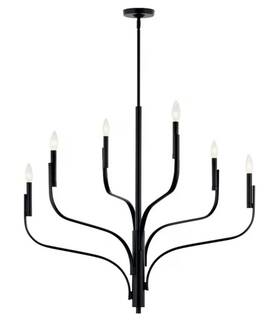 52673bk Kichler 52673 Livadia 6 Light 37 Inch W Taper Candle Style Chandelier - Black