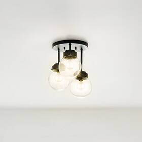 Kichler 737995382490 Strabo 3 -light 12 Inch Brushed Nickel Semi Flush Mount Light - New