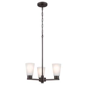 Kichler 783927009775 Stamos 3-light Transitional Chandelier In Olde Bronze
