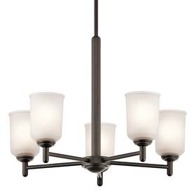 43671 Kichler 783927443951 Bronze Shailene Chandelier With 5-lights - 24 Inch Wide