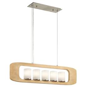 43760 Kichler 783927466486 Passport 5 Light Chandelier Ni