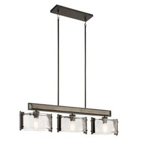 Kichler 783927529334 Aberdeen 3 Light Linear Chandelier Olde Bronze - 43896oz