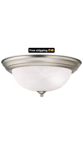 8109ni Kichler Flush Mount Ceiling Light Brushed Nickel 13.25 Inch New