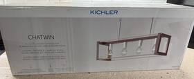 82354 Kichler Chatwin 30.6 Inch 4-light Brushed Nickel Farmhouse Kitchen Island Chandelier