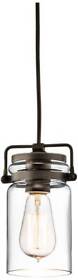 Kichler Brinley 4 3/4inch Wide Olde Bronze Mini Pendant