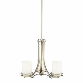1671ni Kichler Lighting Hendrik - 3 Light Chandelier With Soft Contemporary