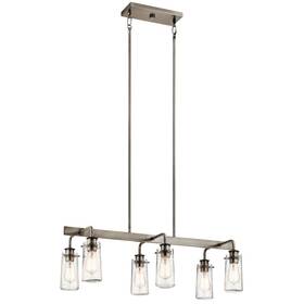 43059clp Kichler Lighting - Six Light Linear Chandelier Double
