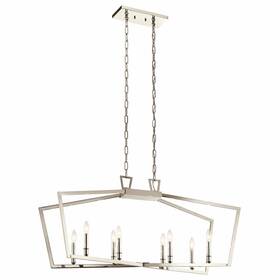 43494pn Kichler Lighting - Eight Light Linear Chandelier Single