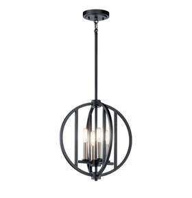 43642bk Kichler Lighting Samural Mini Chandelier Black