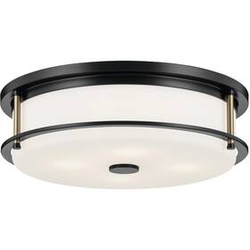 52597bkcpz Kichler Lighting Brit Flush Mount Black And Champagne Bronze