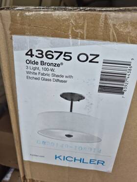 Kichler Lighting 783927443869 - Three Light Semi Flush Mount Shailene