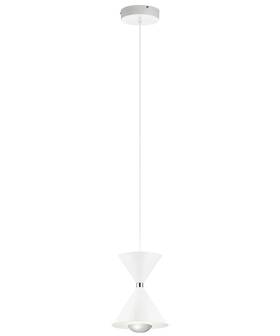 84112mwh Kichler Lighting Kordan 8 Inch W 1-light Led Matte White Metal Hourglass Mini Pendant Light Fixture