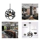 Kingsocecv1767 Kingso Industrial Pendant Lights Metal Light Spherical Black Hanging Globe