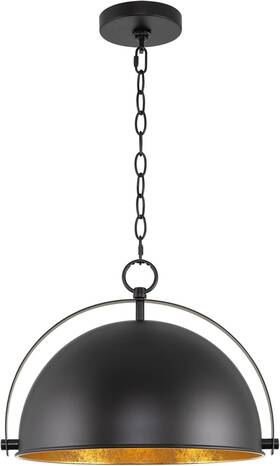 Kira Home 665659107892 15 Inch Modern Industrial Pendant Light Satellite Style Shade Black Finish
