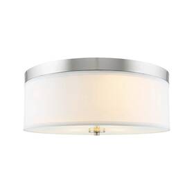 Rv-cf2160204-bn-wt Kira Home Walker 15 Inch 3-light Flush Mount Ceiling Light With Brushed Nickel Finish