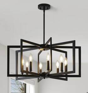 Jm2410112445 Kitchen Miaybph Black Chandelier For Dining Room 10-light