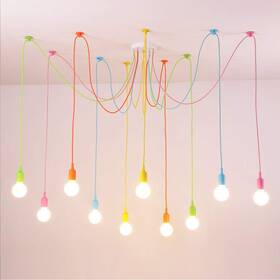 Mcszz-10 Kjlars 10 Arms Spider Lamps Modern Style Adjustable Diy Ceiling Pendant Lighting
