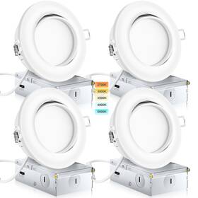 Knlnny Ware 779776900424 4 In Led Recessed Lights Pack Ajustable Gimbal Eyeball Inch