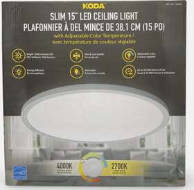 Koda 840010300048 Slim 15 Inch Led Ceiling Light With Adjustable Color Temperature