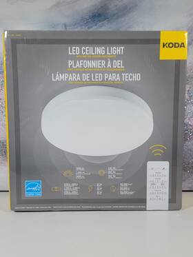 Koda 840010301519 14 Inch Led Flush Mount Ceiling Light With Motion Sensor Remote Control. New