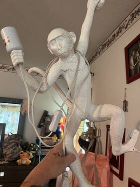 3dmodern Kodbpj Heih02 Resin Monkey Form Wall Lamp Animal Industrial Retro Edi