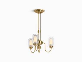 22657-ch03-bgl Kohler Artifacts Chandelier Light Fixture Three Lighting