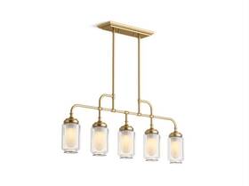 K-22660-ch05-bgl Kohler 22660-ch05-bgl Artifacts 36 Inch Linear Chandelier Moderne Brushed Gold