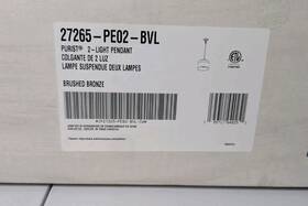 27265-pe02-bvl Kohler Lighting Brushed Bronze Purist 2 Light 12.5 Inch W Pendant