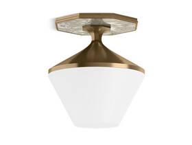 32496-fm02-bbl Kohler Celano 2 Light Flush Mount Aged Brushed Brass