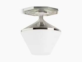 32496-fm02-snl Kohler Professional Celano 2 Light Flush Mount Polished Nickel