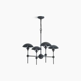 27950-ch04-gnl Kohler 885612891716 Vorleigh 4-light Gunmetal Traditional Chandelier