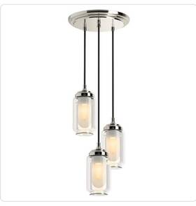 22655-pe03-snl Kohler Lighting Artifacts 10 Inch W 3 Light Pendant Cloud Polished N