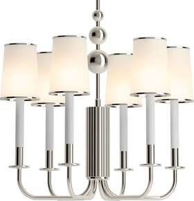 27441-ch06-snl Kohler Lighting 27441-ch06 Tresdoux 6 Light 24 Inch W Chandelier - Nickel
