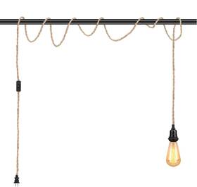 Konpway 789371157222 Pendant Light Cord Kit With Switch Plug In - 15ft Length Rustic
