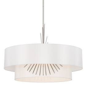 P5394-613 Kovacs P5394 Gramercy 4 Light 26 Inch W Pendant - Nickel P5394-613 Kovacs P5394 Gramercy 4 Light 26 Inch W Pendant - Nickel