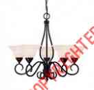 Kp-94-5-13 Chandelier English Faux Alabaster Cream Shades Savoy Bronze House