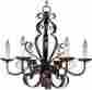 Kui7687 Hokku Designs 6 Light Candle Chandelier Contemporary Oil Rubbed Bronze Dining Room
