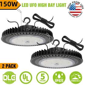 Ng-ihb-150w Kukuppo 2-pack 150w Ufo Led High Bay Light Fixture Dimmable Garage Workshop Ul Dlc