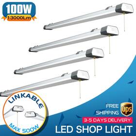 Ng-sl12-100w4-508-gus Kukuppo 4 Pack Led Shop Light Tubes 100w Linkable Garage Warehouse Hangling Lamp 13000lm