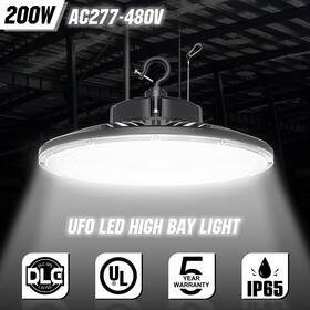 Ng-ufopr-200wh Kukuppo 200w Led Ufo High Bay Shop Lights Dimmable For Warehouse Cathedral Store 480v Ac
