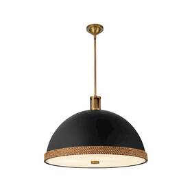 Pd331024mbvb Kuzco Alora Doral 3 Light 24 Inch Pendant Black/vintage Brass/frosted -