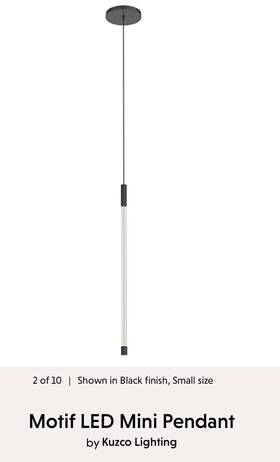 Pd75027-bk Kuzco Motif 27 Inch Led Pendant Light Set Of 2 - Black/clear Euc