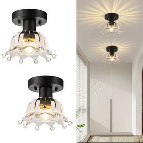Khus251202001 Kvhiiw Mini 2 Lamparas De Cristal Techo Moderna Elegante Luz Para Casa Cuarto Cocina