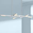 L-md1345-5 Possini Euro Design Beemer Wide Led Chrome Linear 736101870043