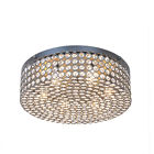 L111-nf-528 Flush Chandelier 6-light Berta Antique Bronze Mount