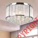 L119-mt-531 Chandelier Chrome Crystal 4-light Mount Ceiling Flush Josefina